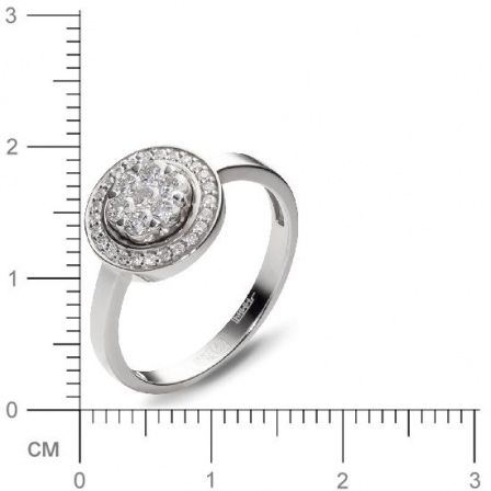 Кольцо с 32 бриллиантами из белого золота 750 пробы (арт. 300709)