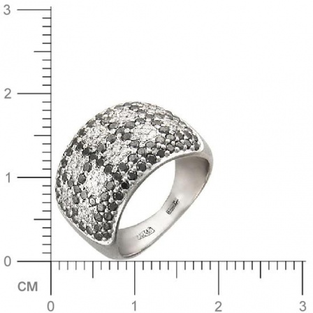 Кольцо с 140 бриллиантами из белого золота 750 пробы (арт. 300712)