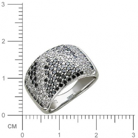 Кольцо с 154 бриллиантами из белого золота 750 пробы (арт. 300713)