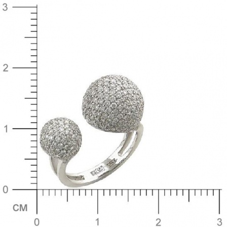 Кольца Шар с 271 бриллиантами из белого золота 750 пробы (арт. 300721)