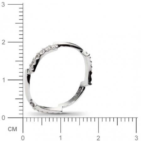 Кольцо с 18 бриллиантами из белого золота 750 пробы (арт. 300840)