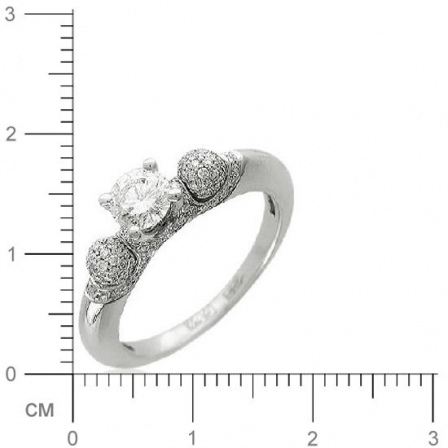 Кольцо с 115 бриллиантами из белого золота 750 пробы (арт. 300848)