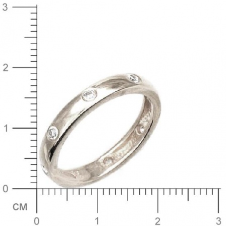Кольцо с 8 бриллиантами из белого золота  (арт. 301111)