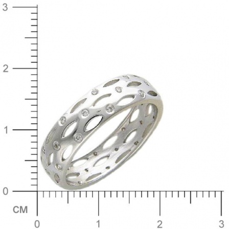 Кольцо с 30 бриллиантами из белого золота (арт. 301146)