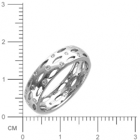 Кольцо с 30 бриллиантами из белого золота 750 пробы (арт. 301176)
