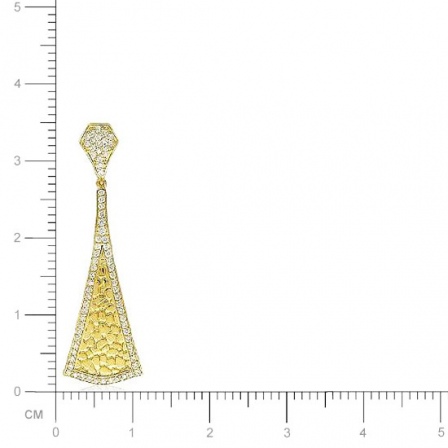 Подвеска с 74 бриллиантами из жёлтого золота 750 пробы (арт. 301281)