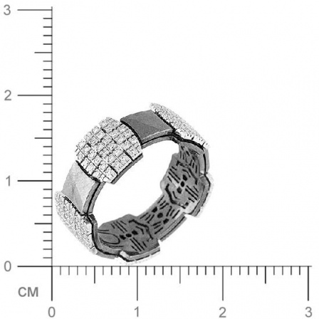 Кольцо с 160 бриллиантами из комбинированного золота 750 пробы (арт. 302196)