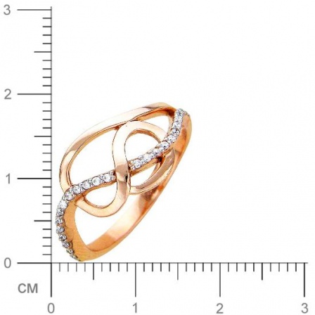 Кольцо с 27 бриллиантами из красного золота  (арт. 302773)