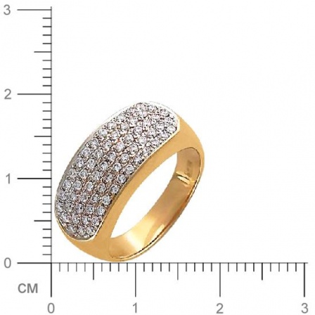 Кольцо с 93 бриллиантами из желтого золота  (арт. 302826)