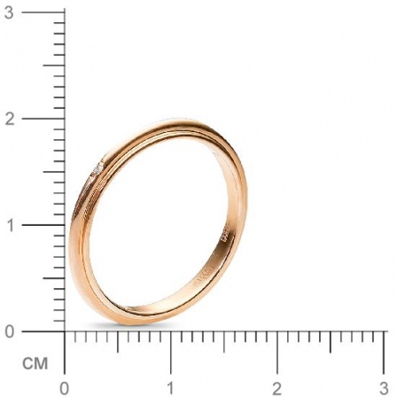Кольцо с 1 бриллиантом из красного золота  (арт. 303366)