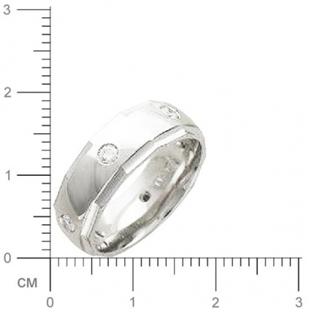 Кольцо с 6 бриллиантами из платины 950 пробы (арт. 303398)