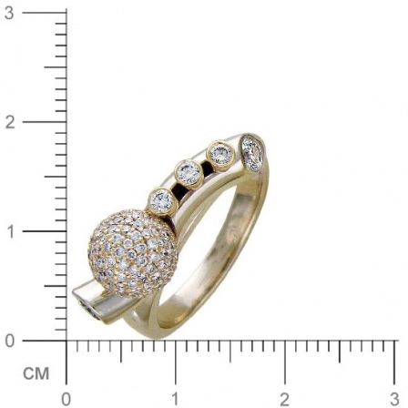 Кольца Шар с 120 бриллиантами из комбинированного золота  (арт. 303444)