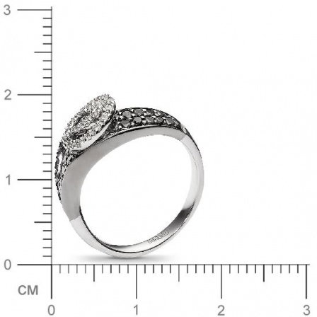 Кольцо с 57 бриллиантами из белого золота  (арт. 303743)