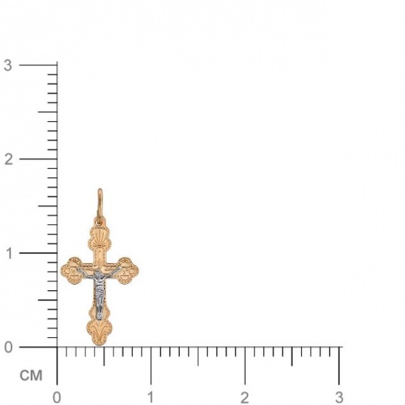 Крестик из комбинированного золота (арт. 310026)
