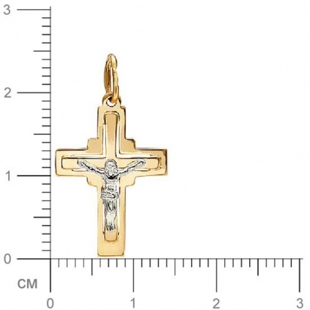 Крестик из комбинированного золота (арт. 310027)