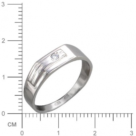 Кольцо с фианитом из серебра (арт. 314340)