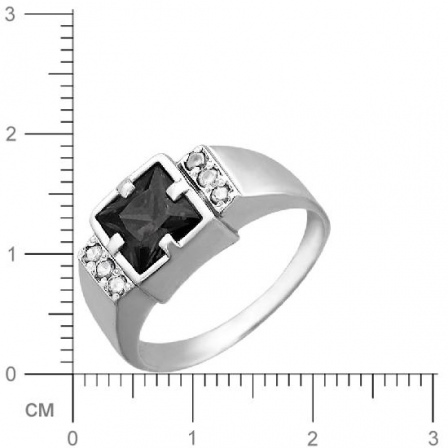 Кольцо с фианитами из серебра (арт. 314352)