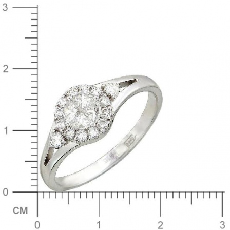Кольцо с бриллиантами из белого золота (арт. 315026)