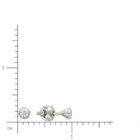 Серьги с бриллиантами из белого золота (арт. 315686)
