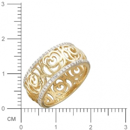 Кольцо с фианитами из красного золота (арт. 315699)