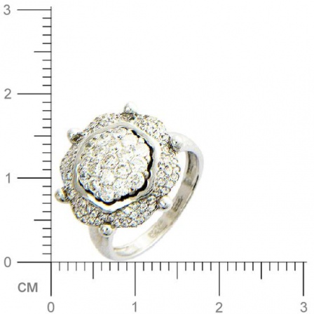 Кольцо с бриллиантами из белого золота 750 пробы (арт. 316553)