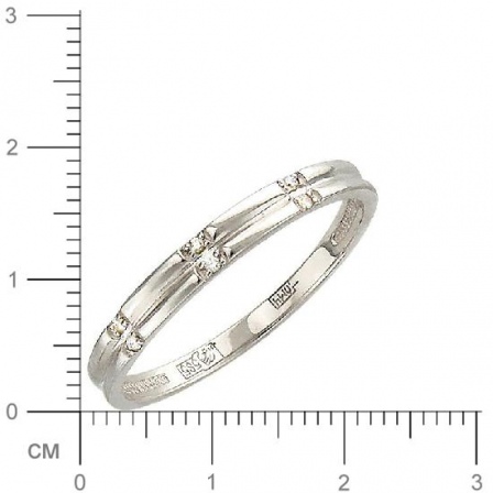 Кольцо с бриллиантами из белого золота (арт. 316585)