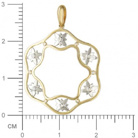 Подвеска Звезды с бриллиантами из комбинированного золота (арт. 316600)