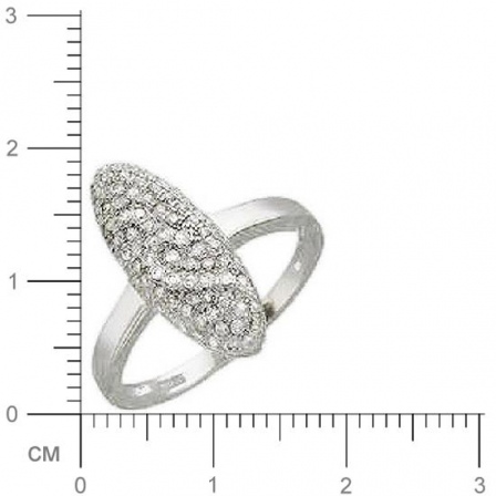 Кольцо с фианитами из серебра (арт. 317687)