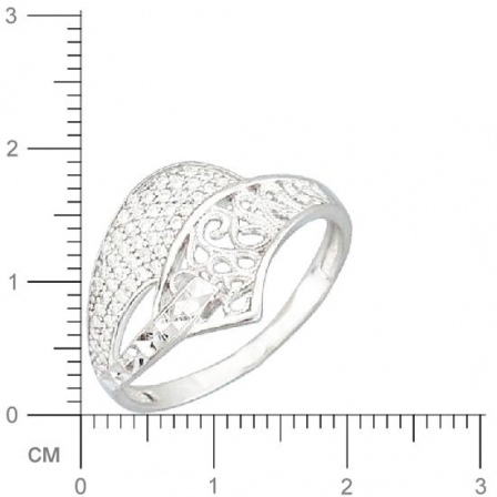 Кольцо с фианитами из серебра (арт. 318717)