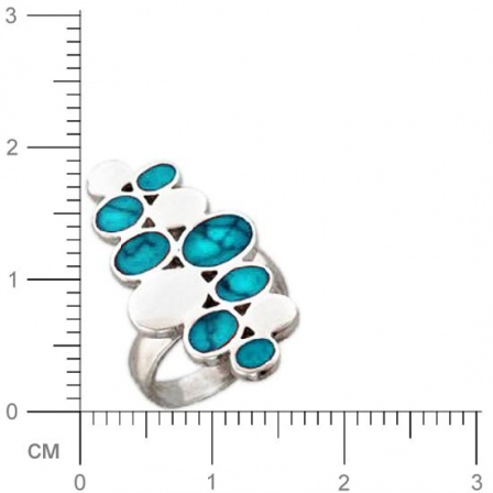 Кольцо с бирюзой из серебра (арт. 319146)