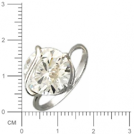 Кольцо с фианитом из серебра (арт. 320883)