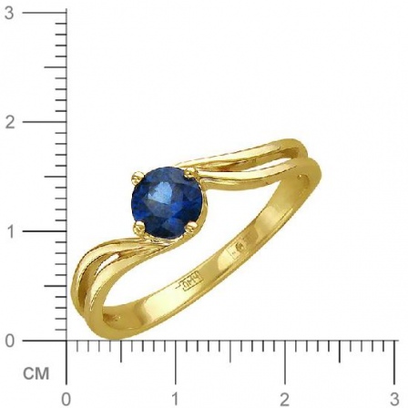 Кольцо с сапфиром из желтого золота (арт. 321043)