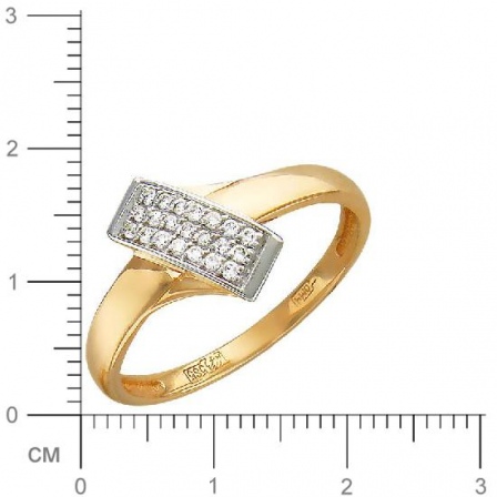 Кольцо с бриллиантами из красного золота (арт. 321049)