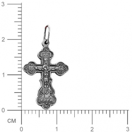 Крестик из чернёного серебра (арт. 321403)
