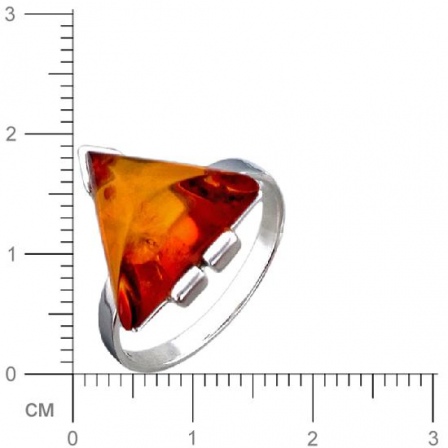 Кольцо с янтарем из серебра (арт. 322475)