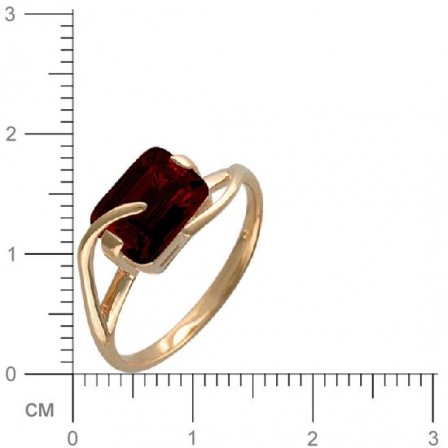 Кольцо с гранатом из красного золота (арт. 323227)