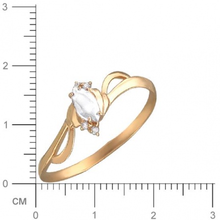 Кольцо с фианитами из красного золота (арт. 323486)
