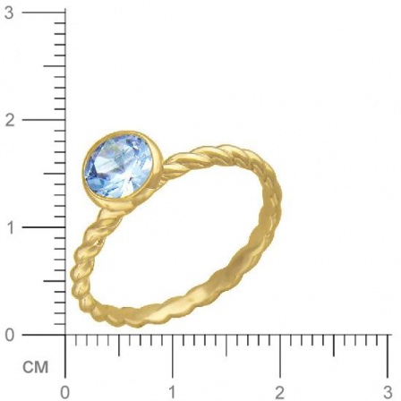 Кольцо Косичка со шпинелью из желтого золота (арт. 326056)