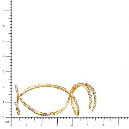 Кольцо с фианитами из желтого золота (арт. 326688)