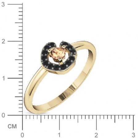 Кольцо с фианитами из желтого золота (арт. 329942)
