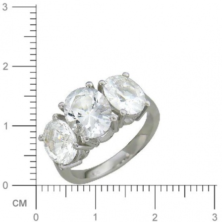 Кольцо с топазами из белого золота (арт. 331760)