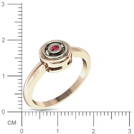 Кольцо с рубином из красного золота (арт. 332087)