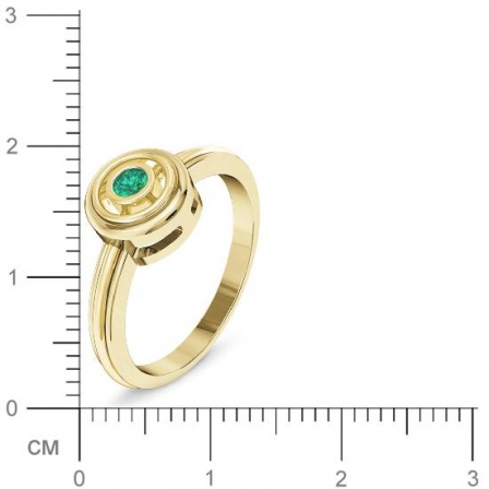 Кольцо с изумрудом из желтого золота (арт. 332140)