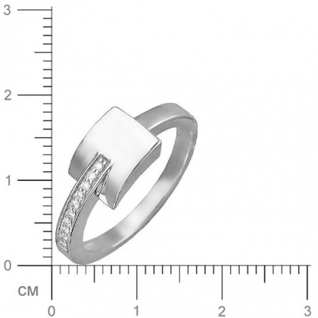 Кольцо с бриллиантами из белого золота (арт. 332673)