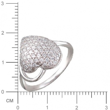 Кольцо с фианитами из серебра (арт. 333820)