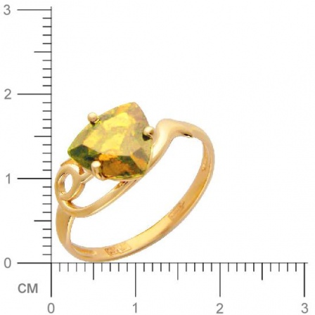 Кольцо с цитрином из красного золота (арт. 334423)