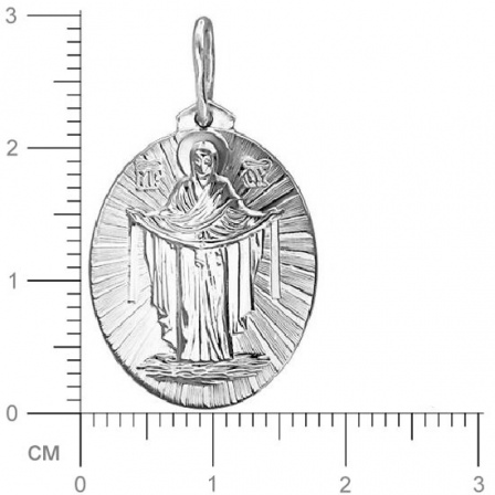 Подвеска-иконка "Покрова Богородицы" из серебра (арт. 334762)