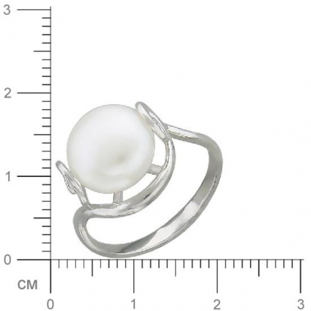 Кольцо с жемчугом из серебра (арт. 334850)