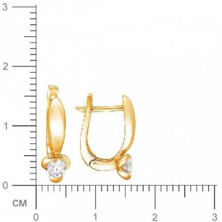 Серьги с бриллиантами из комбинированного золота (арт. 335845)