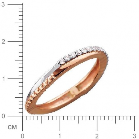 Кольцо с бриллиантами из красного золота (арт. 336160)